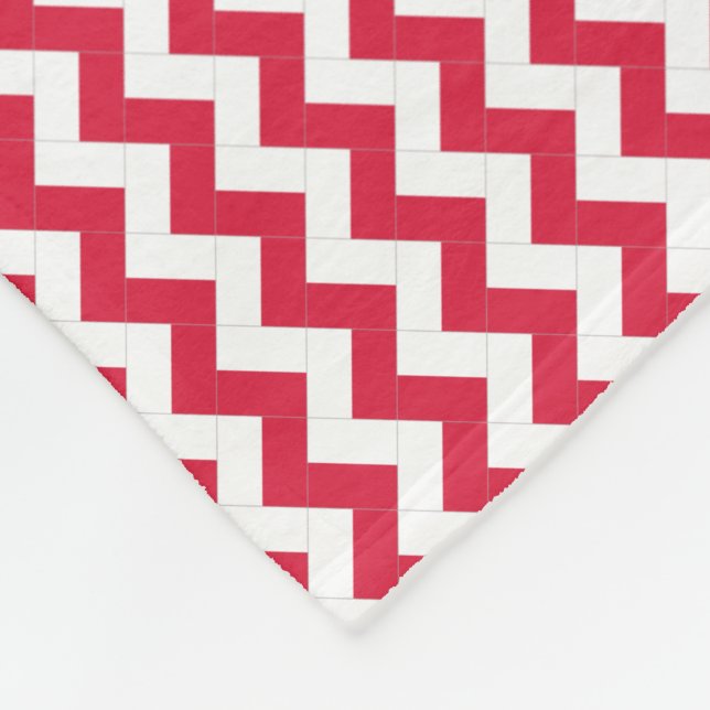 Patchwork Poland Flagga Mönster Fleecefilt (Hörn)