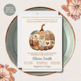 Patchwork Pumpa Bibelvers Barnkalas Inbjudan