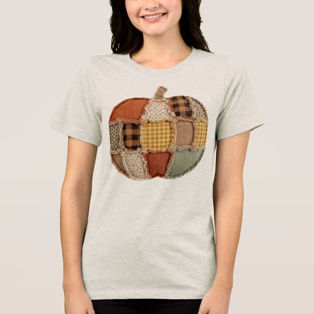 Patchwork Pumpa  T Shirt (Framsida)