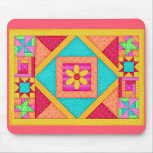 Patchwork Quilt Art Mousepad Musmatta