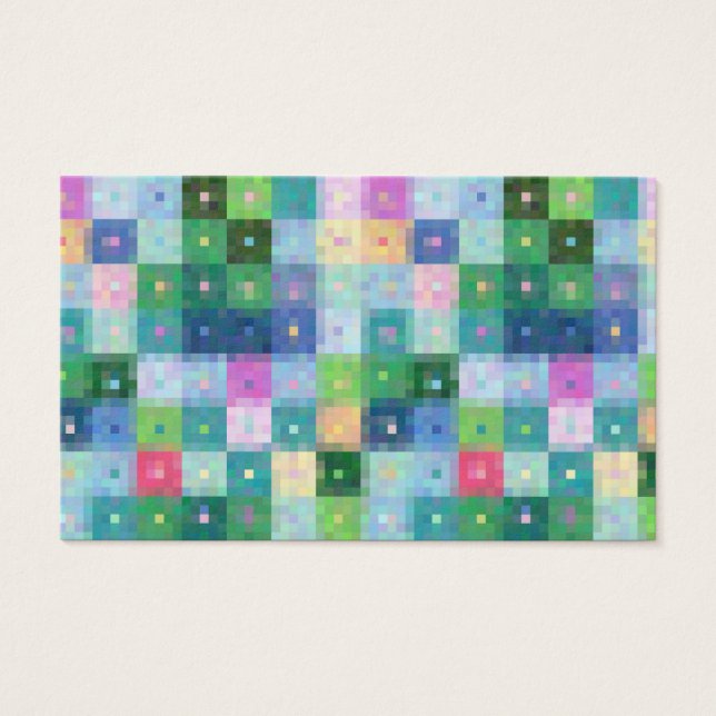 Patchwork Quilt block mönster Visitkort (Framsida)