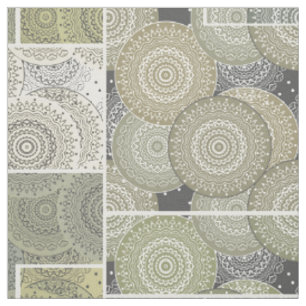 Patchwork quilt ceramic tile circles mandala patch tyg