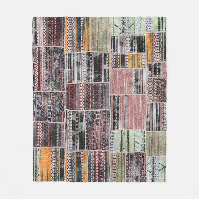 Patchwork Quilt Collage Seamless Print. Fleecefilt (Framsidan)