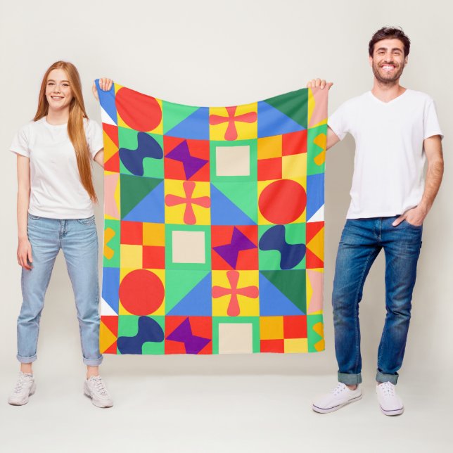 Patchwork Quilt Fleecefilt (På plats)