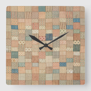 Patchwork quilt in muted färg fyrkantig klocka