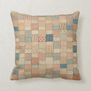 Patchwork quilt in muted färg kudde