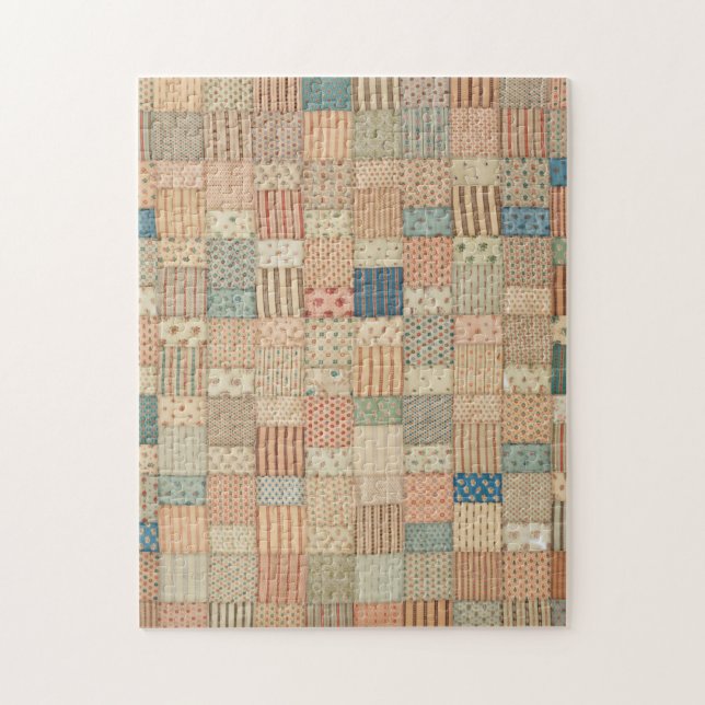 Patchwork quilt in muted färg pussel (Vertikal)