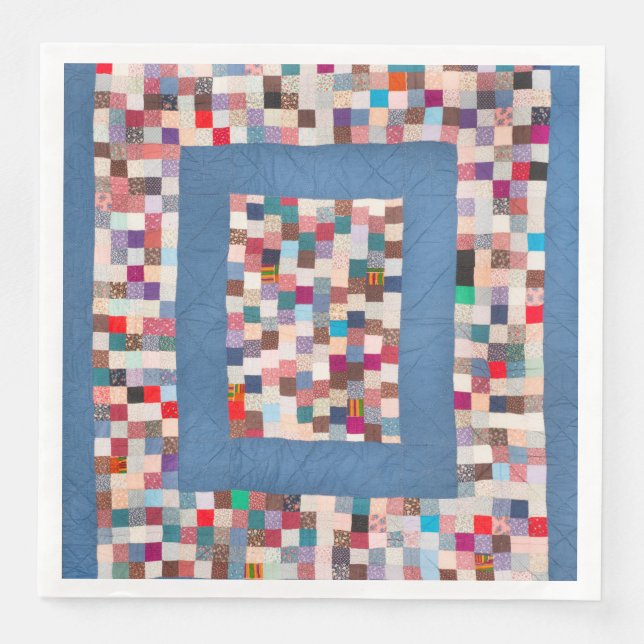 Patchwork quilt med två gräns pappersservett (Framsida)