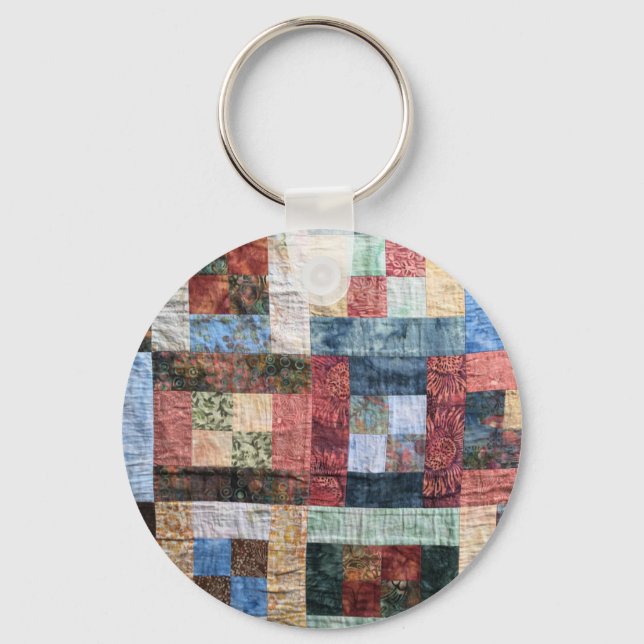 Patchwork Quilt Nyckelring (Framsida)