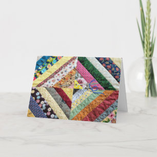 Patchwork Quilt Print Mönster för födelsedagar Kort