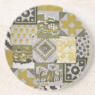 Patchwork Quilt Sandstone Underlägg