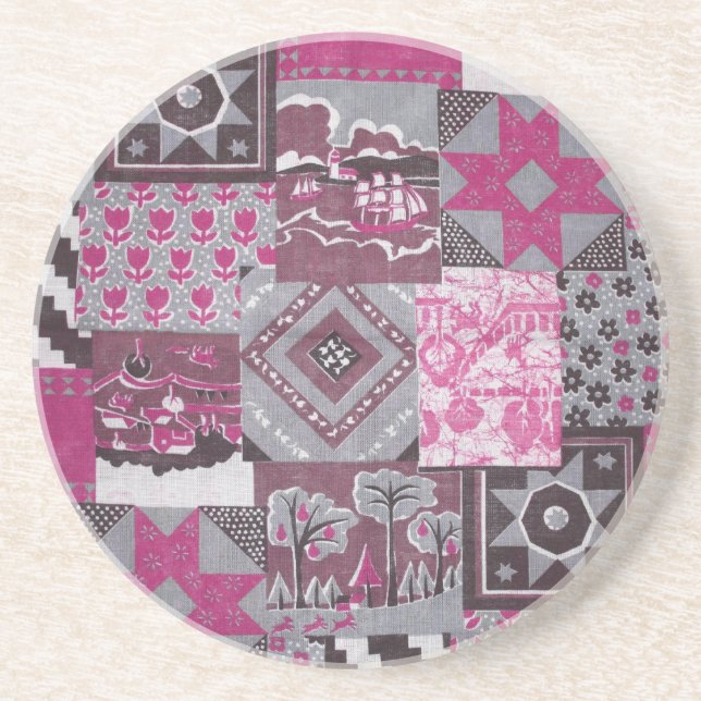 Patchwork Quilt Sandstone Underlägg Sandsten (Framsidan)