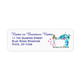 Patchwork Quilt Sewing Maskin Returadress Etikett