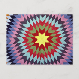 Patchwork quilt vykort