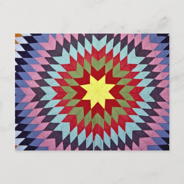 Patchwork quilt vykort (Framsida)