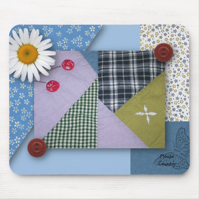Patchwork Quilted Mousepad Musmatta (Framsidan)