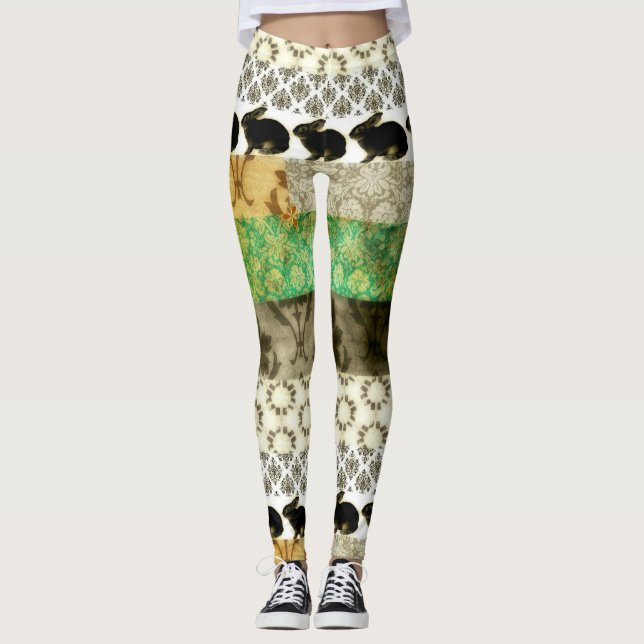 Patchwork Rabbits Leggings (Framsida)