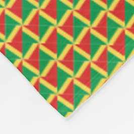 Patchwork Republic of Congo Flagga Mönster Fleecefilt