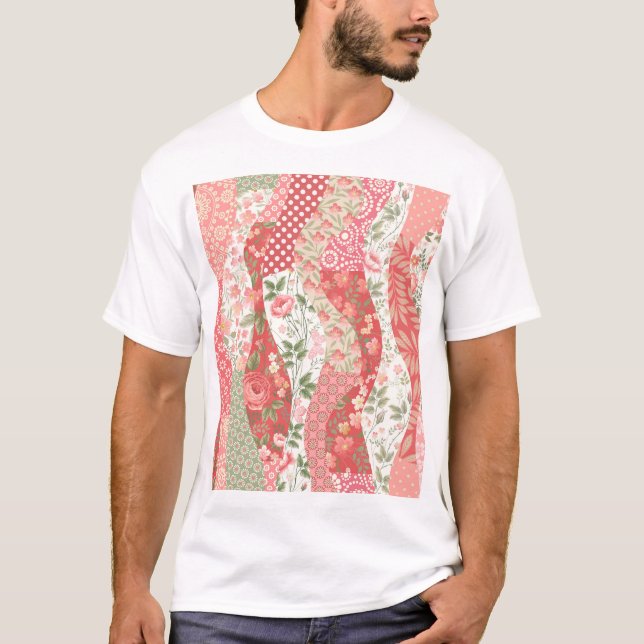 Patchwork ro: Sömlös mönster design. T Shirt (Framsida)
