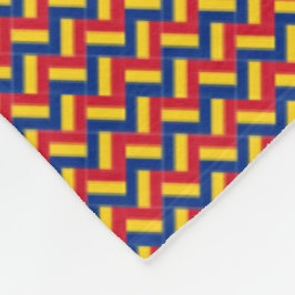 Patchwork Rumänien Flagga Mönster Fleecefilt