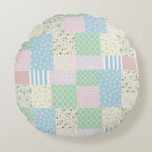 Patchwork Rund Kudde