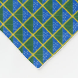 Patchwork Salomon Islands Flagga Mönster Fleecefilt