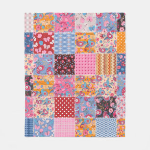 Patchwork seamless, gullet väv mönster. fleecefilt