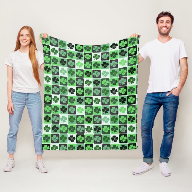 Patchwork Shamrocks Fleecefilt (På plats)