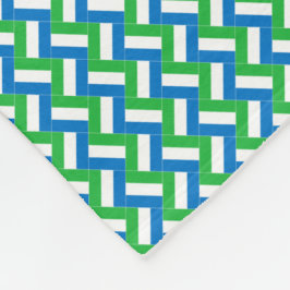 Patchwork Sierra Leone Flagga Mönster Fleecefilt
