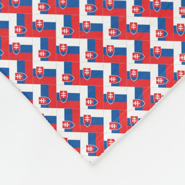 Patchwork Slovakia Flagga Mönster Fleecefilt (Hörn)