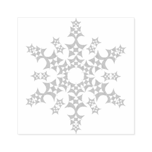 Patchwork Snowflake Stämpel (Tryck)
