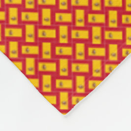 Patchwork Spain Flagga Mönster Fleecefilt