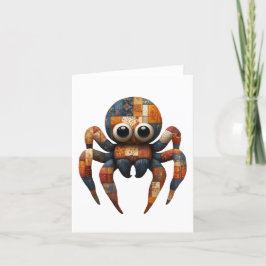 Patchwork Spider Hälsning Card Tack Kort