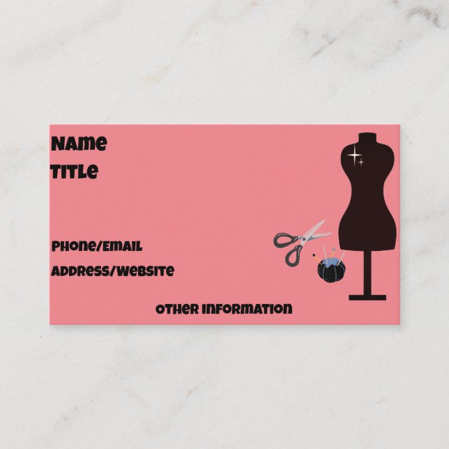 Patchwork Standard, 3,5-tums x 2,0-tums Affärskort Visitkort (Framsida)