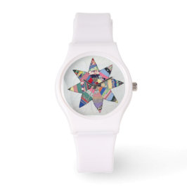 Patchwork star watch armbandsur
