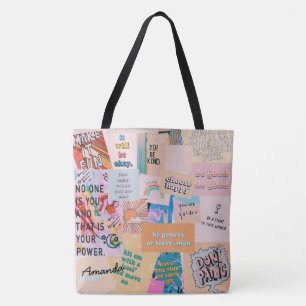 Patchwork stil Tote Bag Tygkasse
