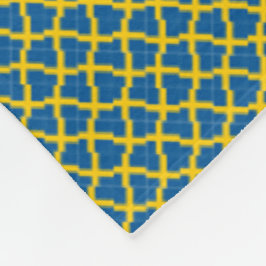 Patchwork Sverige Flagga Mönster Fleecefilt