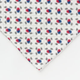 Patchwork Sydkorea Flagga Mönster Fleecefilt