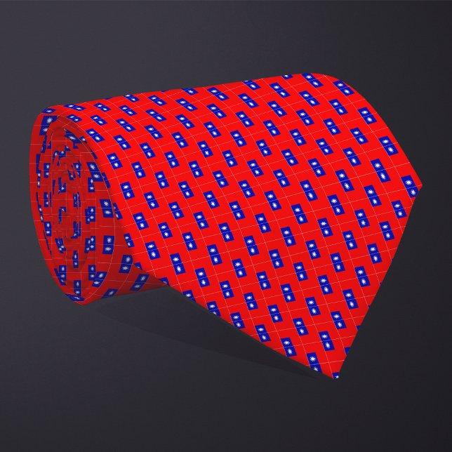 Patchwork Taiwan Flagga Mönster Slips (Skapare uppladdad)