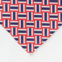 Patchwork Thailand Flagga Mönster Fleecefilt