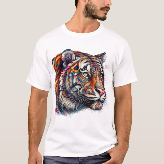 Patchwork Tiger T Shirt (Framsida)