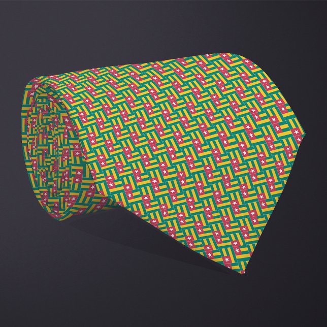 Patchwork Togo Flagga Mönster Slips (Skapare uppladdad)