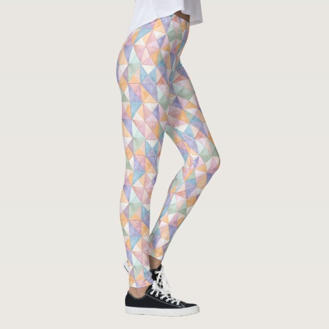 Patchwork trianglar i persika lavendel och  leggings (Höger)