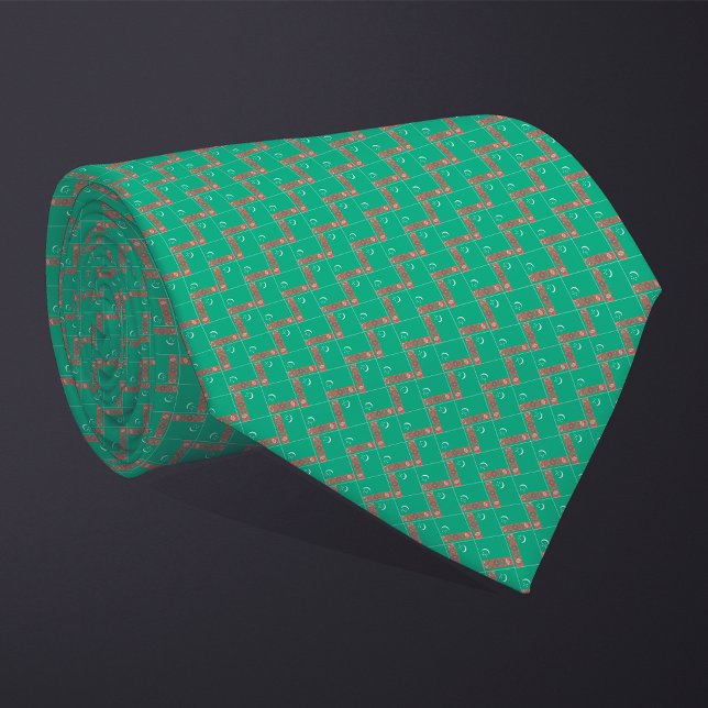 Patchwork Turkmenistan Flagga Mönster Slips (Skapare uppladdad)