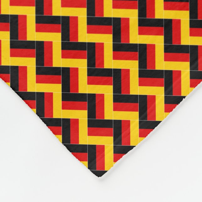 Patchwork Tyskland Flagga Mönster Fleecefilt (Hörn)