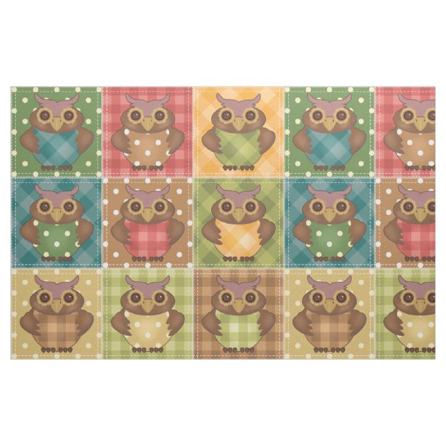 Patchwork Uggla Tyg (Fat Quarter)