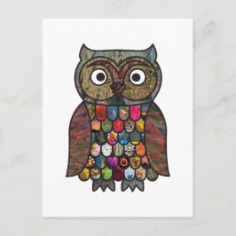 Patchwork Uggla Vykort