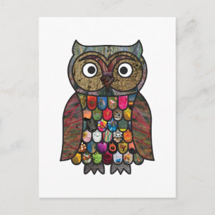 Patchwork Uggla Vykort