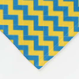 Patchwork Ukraina Flagga Mönster Fleecefilt