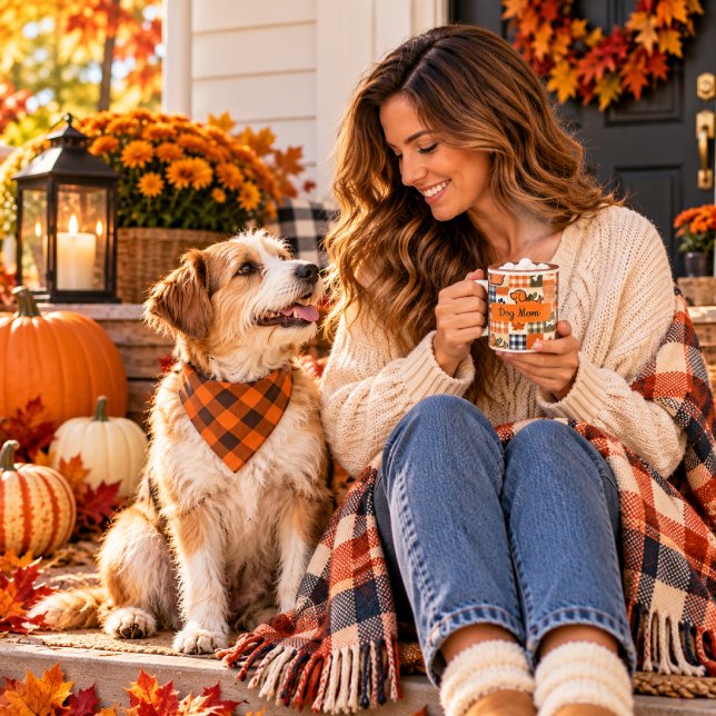 Patchwork Valp Pumpa Hundmamma Kaffemugg (Skapare uppladdad)